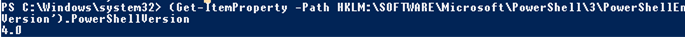 check powershell version in registry