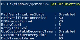 Get-MPIOSetting