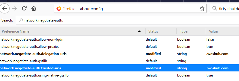 network.automatic-ntlm-auth.trusted-uris Kerberos in Firefox