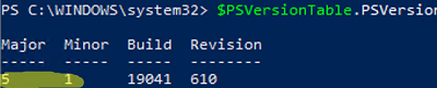 powershell version