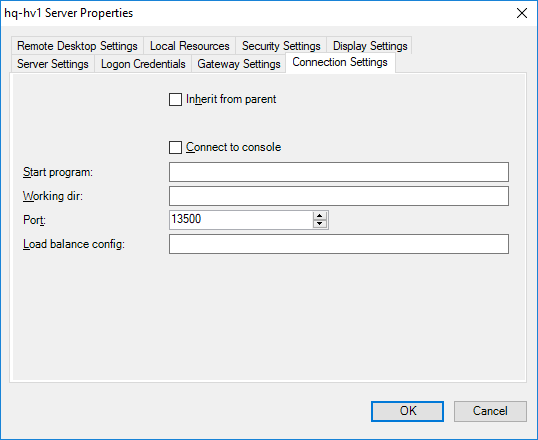 rdcman - change RDP connection port