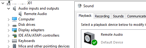 rdp remote audio device