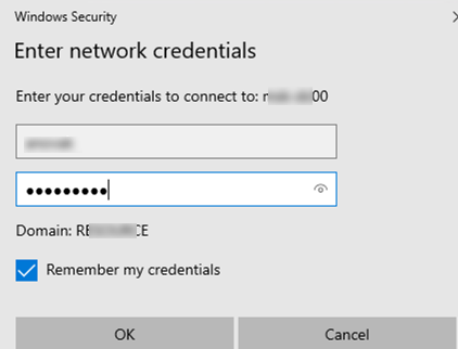 save credentials to access network shared in windows credential manager