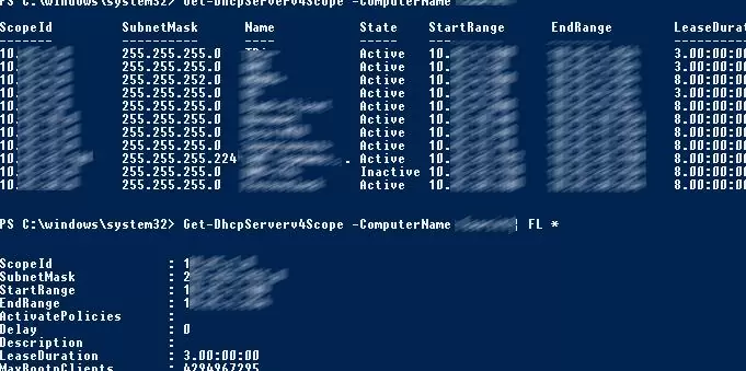 Get-DhcpServerv4Scope