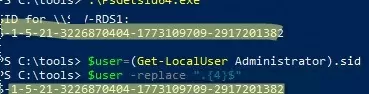 get local machine (computer) sid with psgetsid or powershell