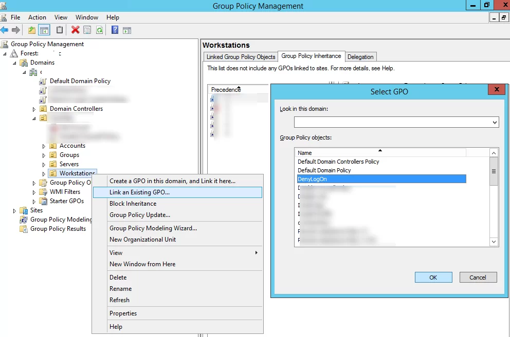 gpo to deny local logon workstation 