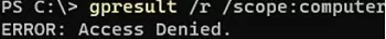 gpresult access denied error