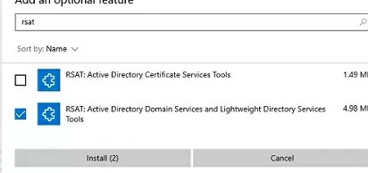 Install RSAT Active Directory PowerShell module on Windows 10 and 11