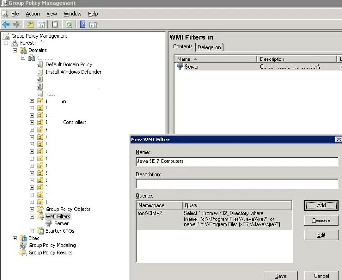 java-wmi-filter-gpo