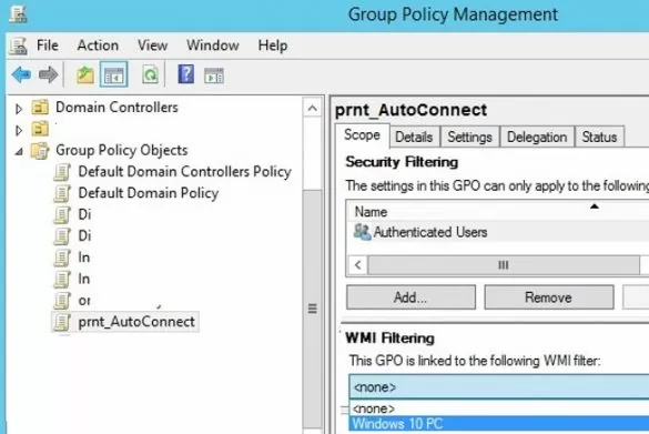 link a wmi filter to a gpo