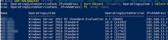 list active directory computers properties with powershell