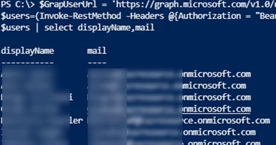 list Azure AD users via Microsoft Graph API