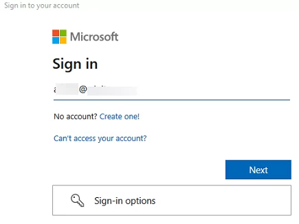 Modern Authentication sign-in prompt