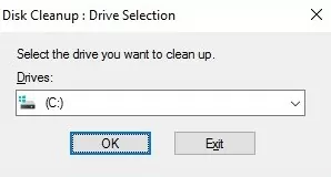 select drive to cleanup